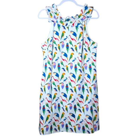 Anthropologie Larke Parrot Shift Dress Size Medium - Picture 2 of 9